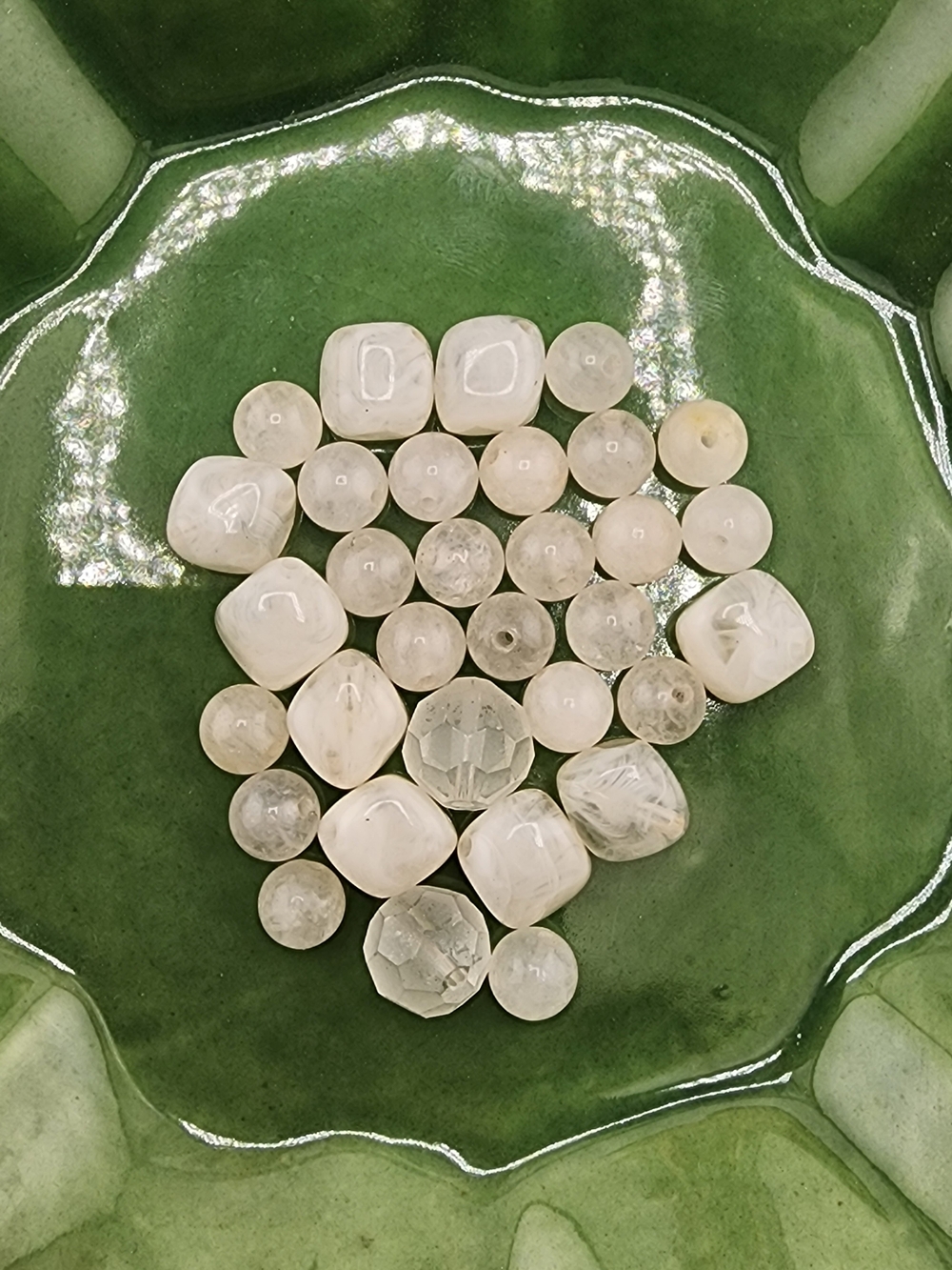 32 Stone/Glass Bead Mix -  Jewelry